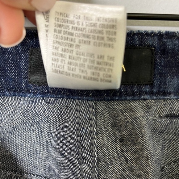 Escada Straight Leg Jeans Dark Wash Size 42 Raised Seam - Picture 8 of 9